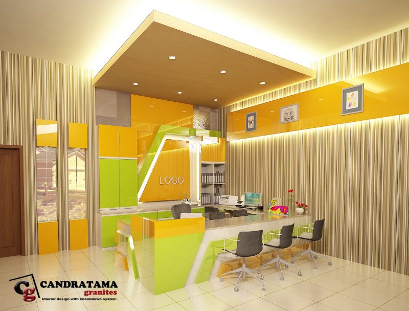  DESAIN  INTERIOR MEJA  RESEPSIONIS DI LAMONGAN