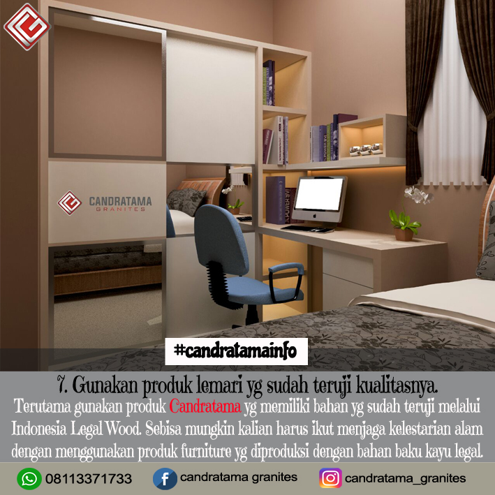 Tips Memilih Lemari  di Kamar  Kecil  Interior Kamar  Minimalis  Candratama