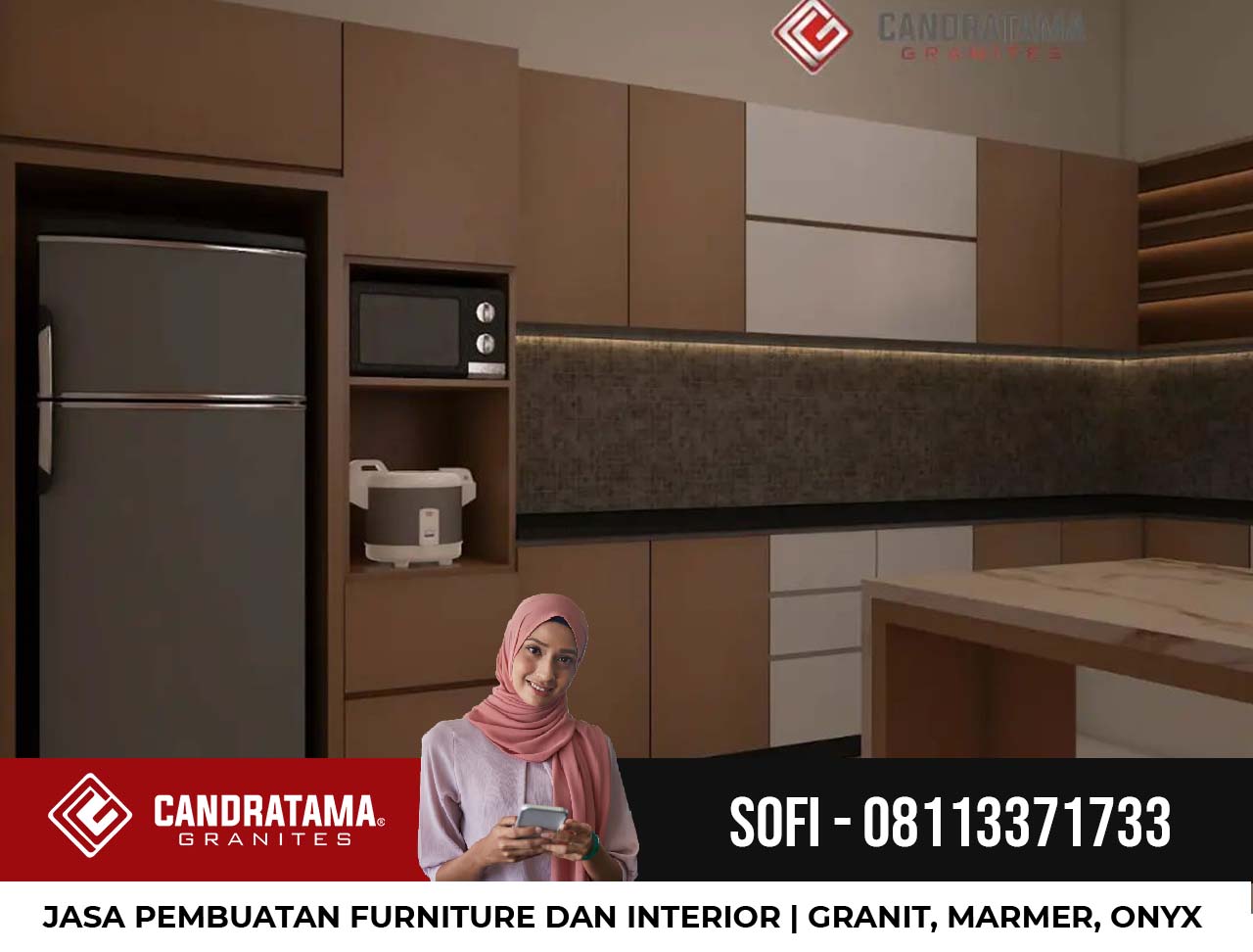 Jasa Pembuatan Kitchen Set Minimalis Elegan