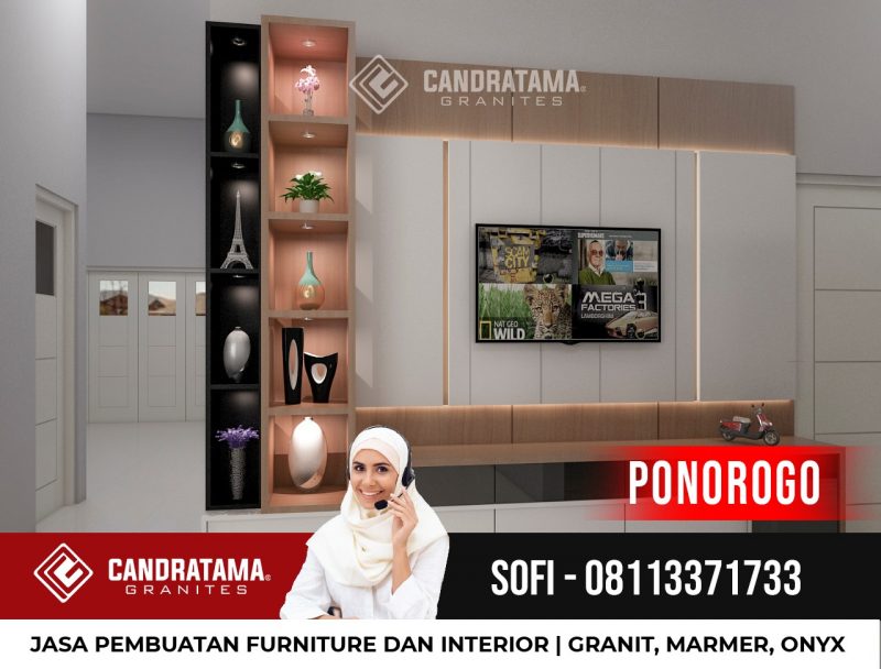 Desain Interior Backdrop Tv Ruang Tamu Ponorogo Kediri 08113371733