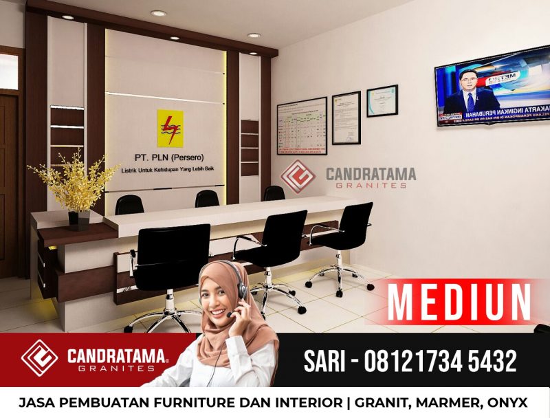 Desain interior backdrop resepsionis kantor Madiun-desain interior backdrop tv minimalis Madiun -rak tv minimalis Madiun-lemari tv minimalis Madiun-meja resepsionis Madiun-interior kantor Madiun-backdrop tv ruang keluarga Madiun