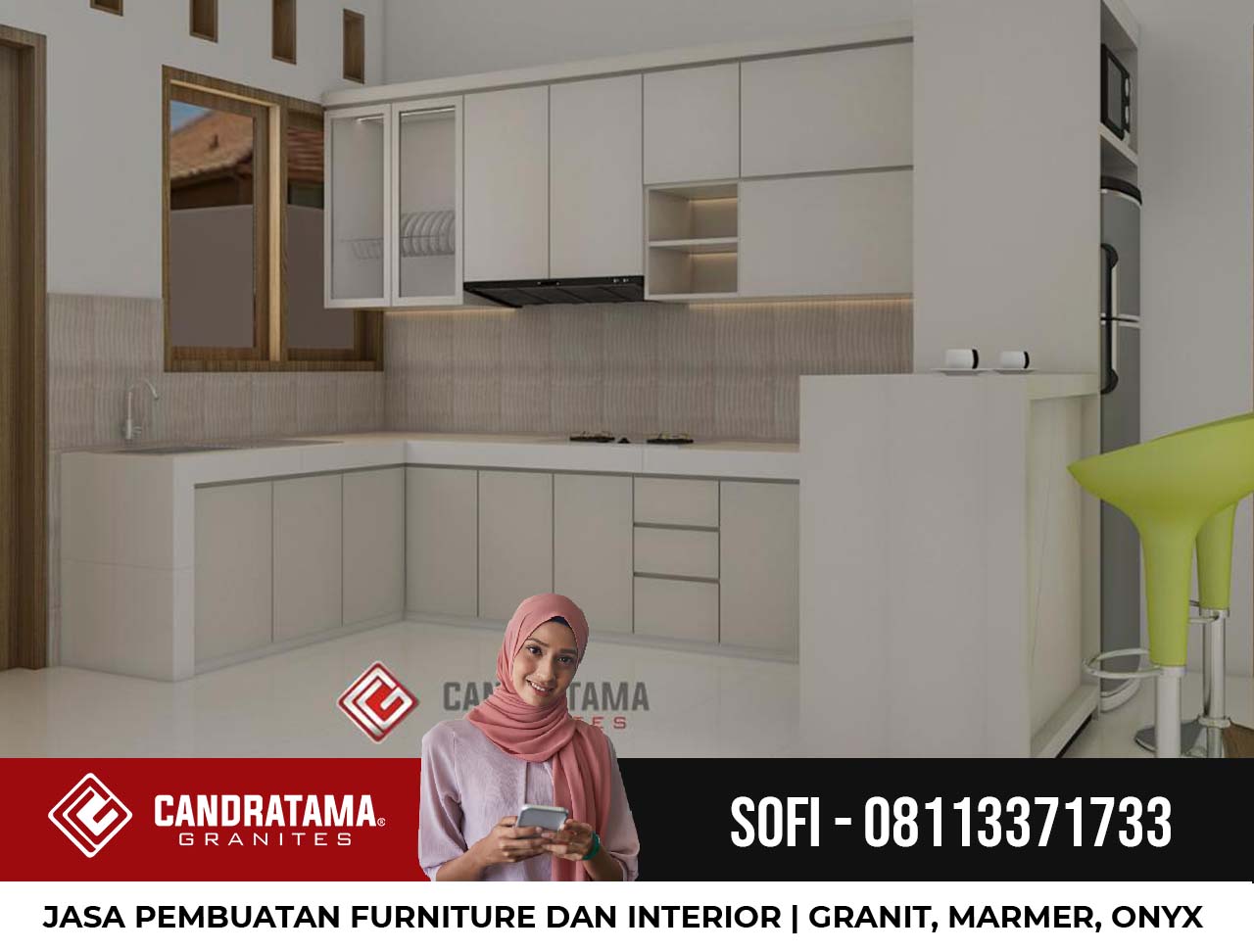Jasa Pembuatan Kitchen Set Minimalis Elegan