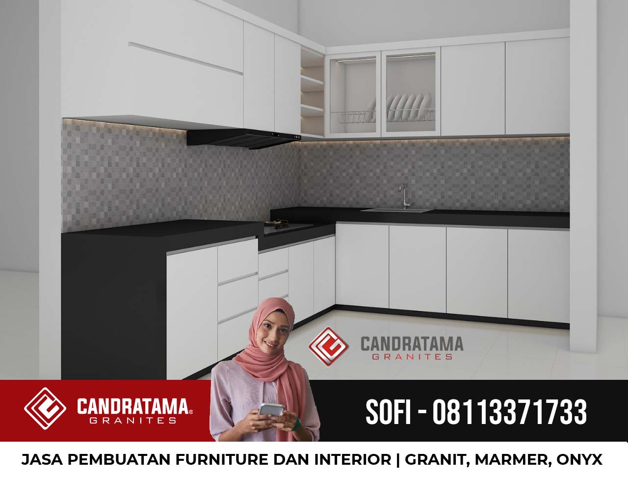 Jasa Pembuatan Kitchen Set Minimalis Elegan