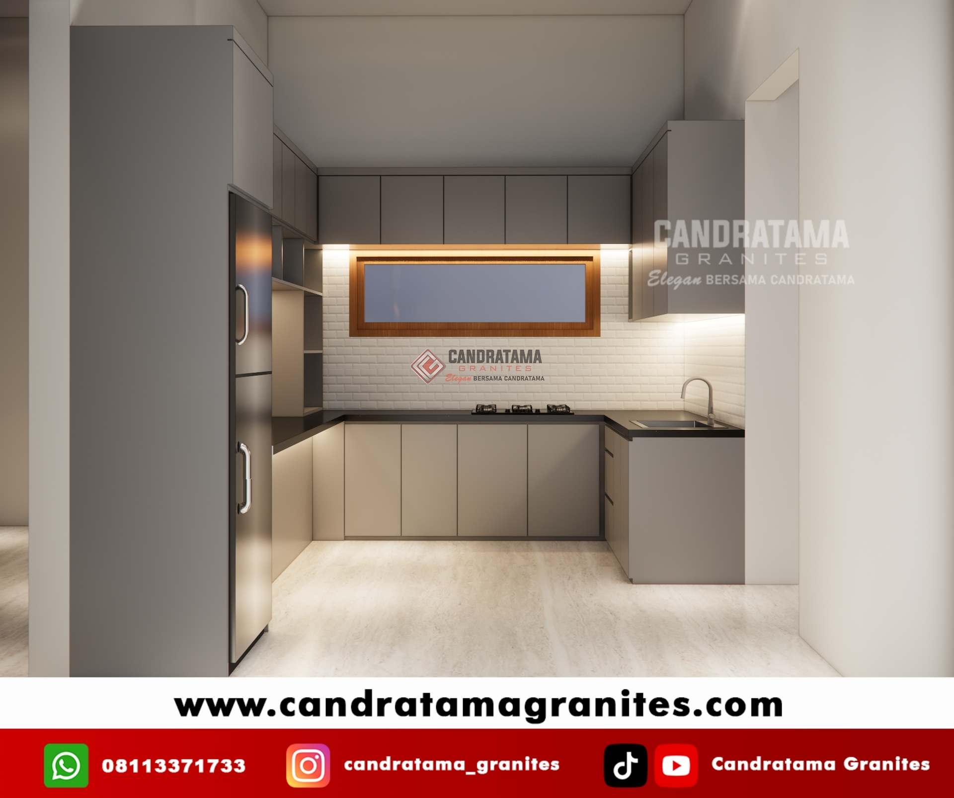 kitchen-set-kediri-kitchen-set-tulungagung-kitchen-set-blitar-kitchen-set-nganjuk-kitchen-set-trenggalek 1 Kitchen Set Letter U Minimalis Smoke Gray Modern dengan desain elegan dan ruang penyimpanan maksimal