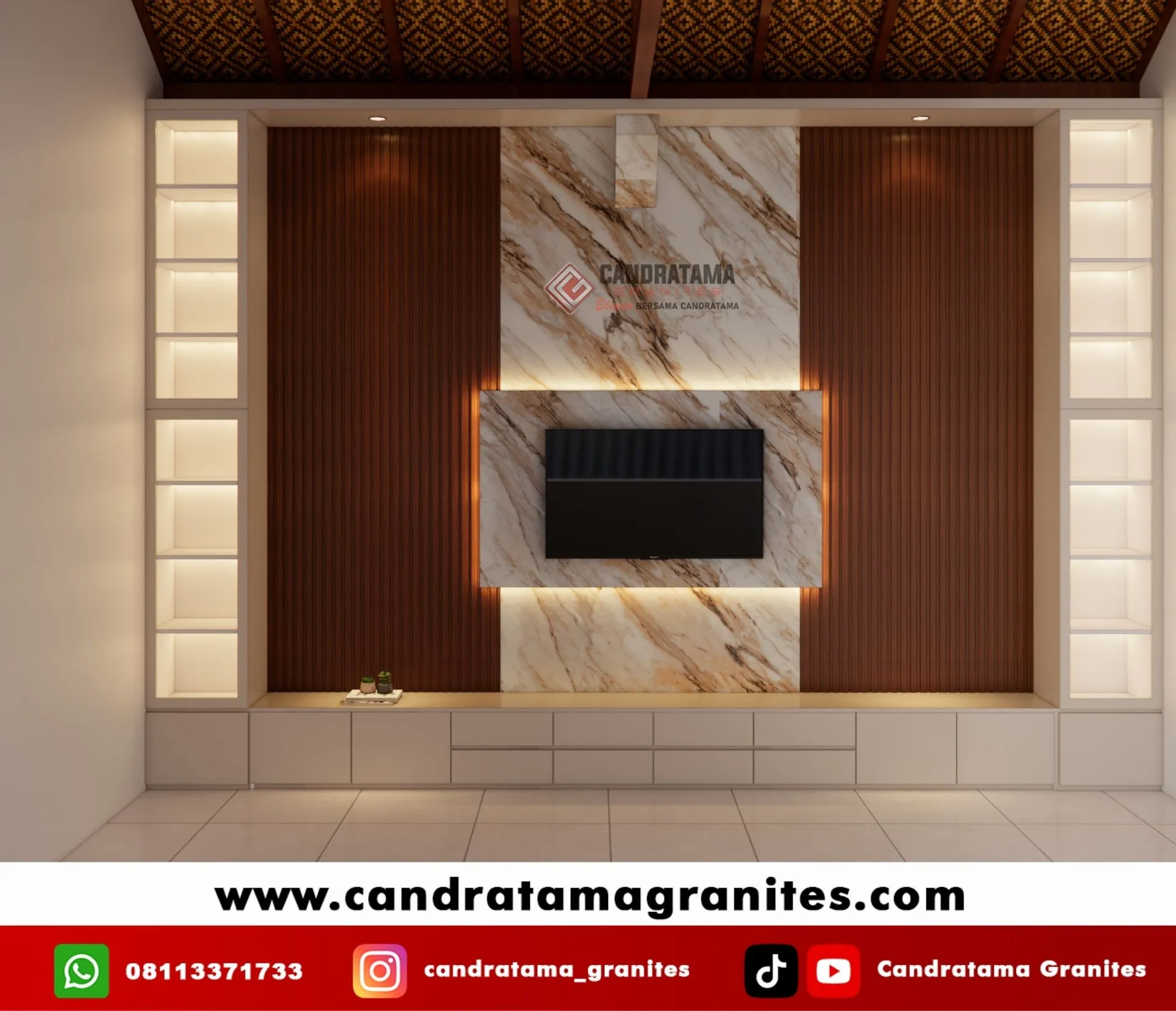Backdrop dan Backdrop TV Jombang Minimalis dan Elegan