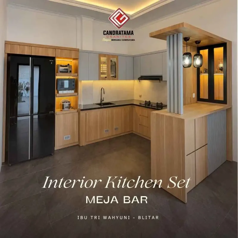 Hasil project kitchen set letter L minimalis modern oleh Jasa Interior Blitar Jawa Timur Candratama Granites