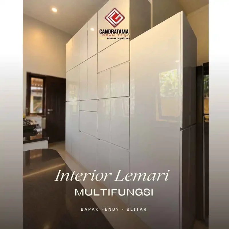 Hasil project interior lemari custom minimalis modern oleh Jasa Interior Blitar Jawa Timur Candratama Granites